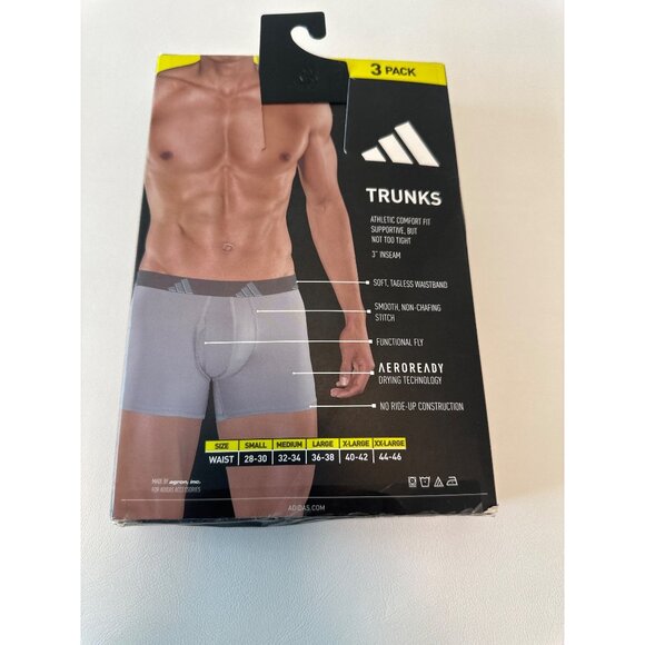 Adidas Mens Microfiber Trunks 3 Pack L 36"-38" Olive/Black/Onix, NIB - Picture 2 of 6